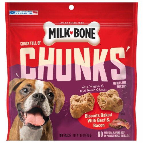 Milk-Bone® Chock Full of Chunks Beef & Bacon Dog Treats Perspective: back