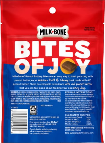 Milk-Bone® Peanut Buttery Bites Peanut Butter Dog Treats Perspective: back