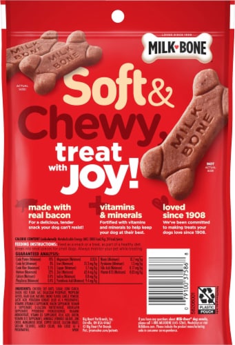 Milk-Bone® Soft & Chewy Bacon Dog Treats Perspective: back