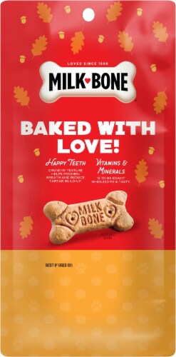 Milk-Bone® Pup-kin Spice Small Dog Biscuits Bag Perspective: back