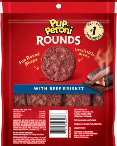 Pup-Peroni® Rounds™ With Beef Brisket Dog Snacks Perspective: back