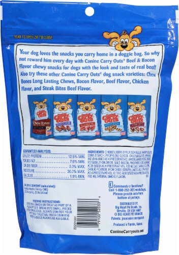 Canine Carry Outs Beef & Bacon Flavor Dog Treats Perspective: back
