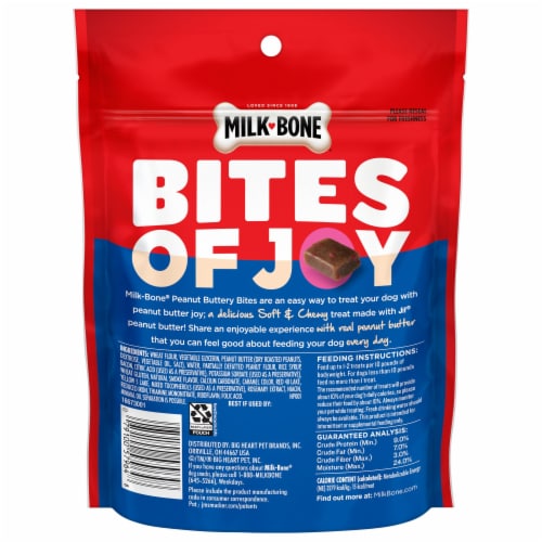 Milk-Bone® Peanut Buttery Bites Peanut Butter & Bacon Dog Treats Perspective: back