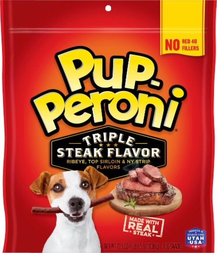 Pup-Peroni Triple Steak Flavor Dog Treats Perspective: back