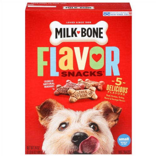 Milk-Bone Flavor Snacks Small Dog Biscuits, Flavored Crunchy Dog Treats Perspective: back