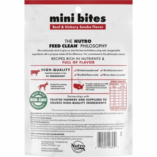 Nutro™ Beef & Hickory Smoke Flavored Mini Bites Dog Treats Perspective: back