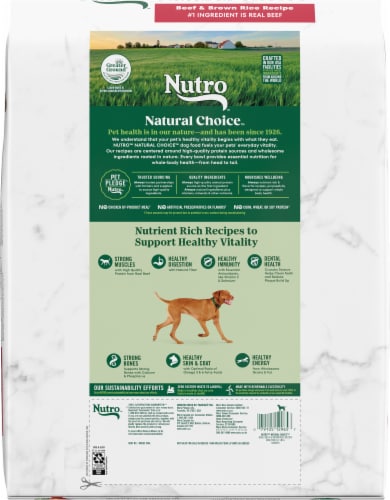 Nutro Natural Choice™ Beef & Brown Rice Recipe Adult Dry Dog Food Perspective: back