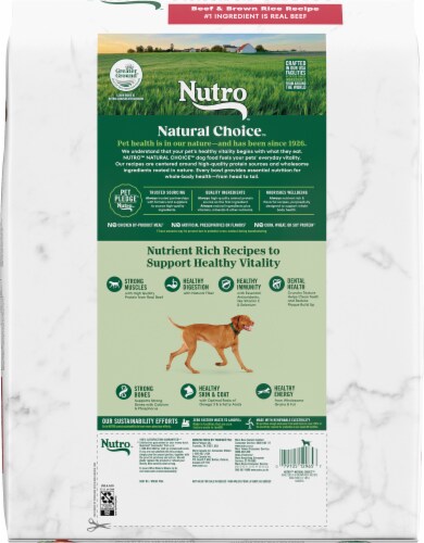 Nutro Natural Choice™ Beef & Brown Rice Recipe Adult Dry Dog Food Perspective: back