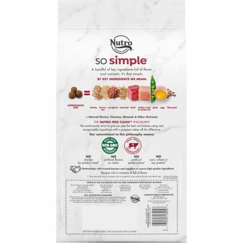 Nutro™ So Simple™ Beef Adult Dog Food Perspective: back