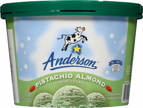 Anderson Dairy Pistachio Ice Cream Tub Perspective: back