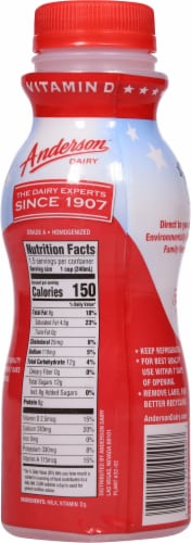 Anderson Dairy Vitamin D Whole Milk Perspective: back