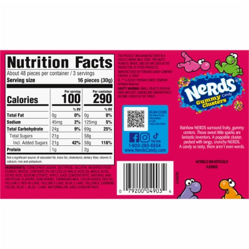 Nerds® Rainbow Gummy Clusters Perspective: back