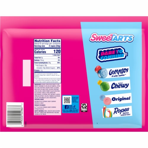SweeTARTS® Ripe Watermelon Berry Collision Ropes Perspective: back