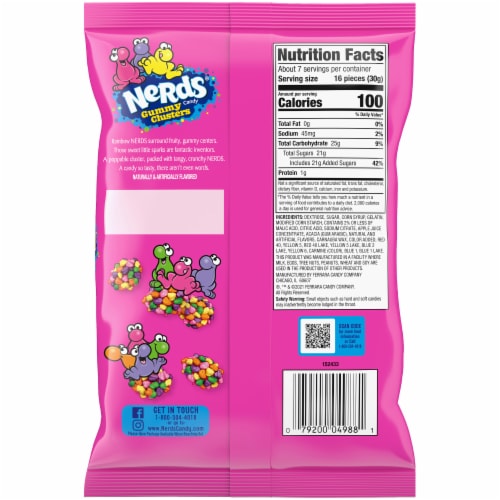 Nerds Gummy Clusters Valentine Candy Perspective: back