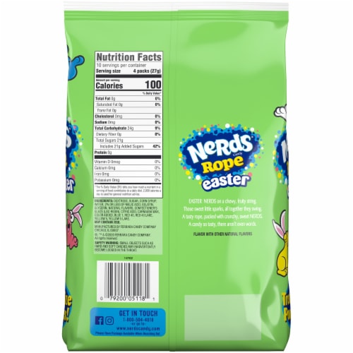 Nerds Rope Easter Candy Perspective: back