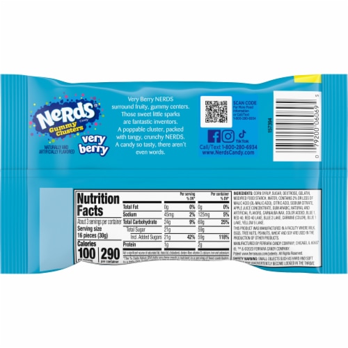 Nerds® Very Berry Gummy Clusters Perspective: back