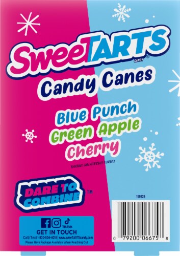 Sweetarts Tangy Fruity Flavored Candy Canes Perspective: back