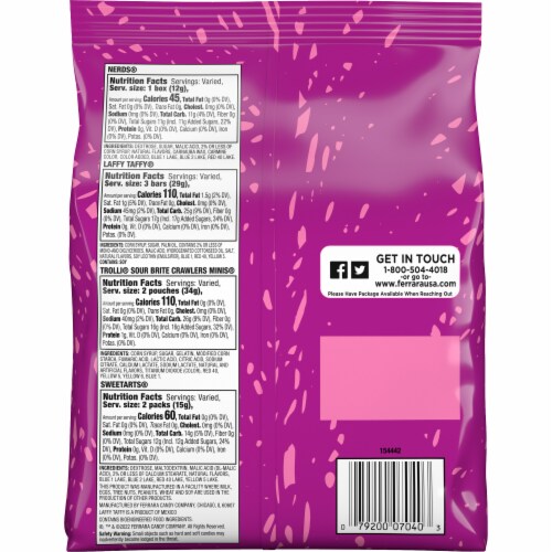 SweeTARTS® Franken Favorite Halloween Mix Candy Perspective: back