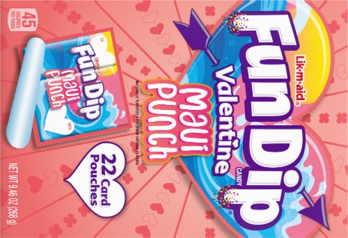 Fun Dip Maui Punch Friendship Exchange Valentine Candy Perspective: back