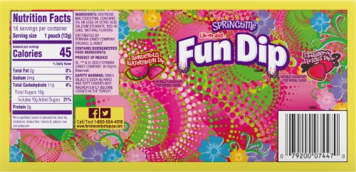 Fun Dip Springtime Lik-m-aid® Candy Box Perspective: back