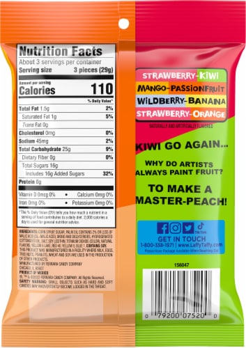 Laffy Taffy® Fruit Combos Candy Perspective: back