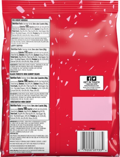 Sweetarts Dracula Assorted Halloween Candy Bag Perspective: back
