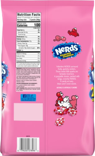 Nerds® Valentine's Gummy Clusters Candy Perspective: back