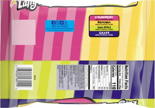 Laffy Taffy Assorted Mini Bars Candy Bag Perspective: back