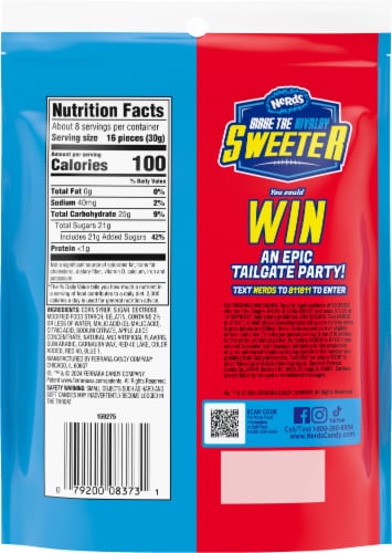 Nerds® Gummy Clusters Berry Punch Rush Candy Bag Perspective: back