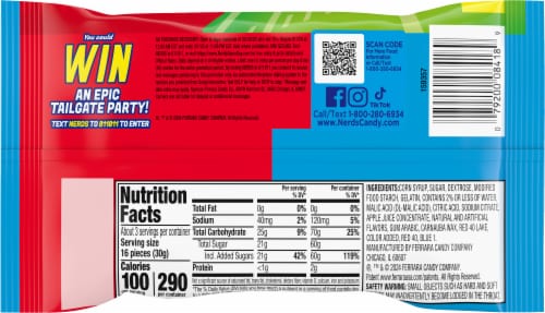 Nerds® Berry Punch Rush Gummy Clusters Candy Perspective: back