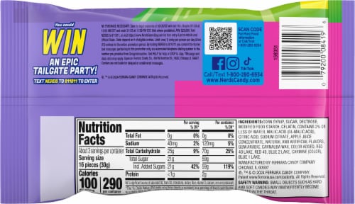 Nerds® Strawberry Blitz Gummy Clusters Candy Perspective: back