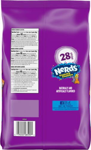 Nerds Halloween Assorted Gummy Clusters Perspective: back