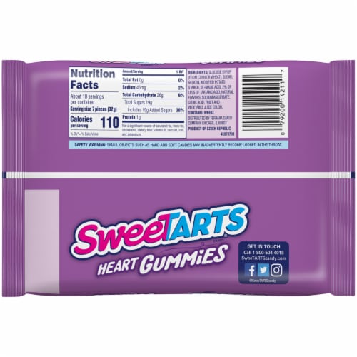 SweeTARTS® Heart Gummies Candy Perspective: back