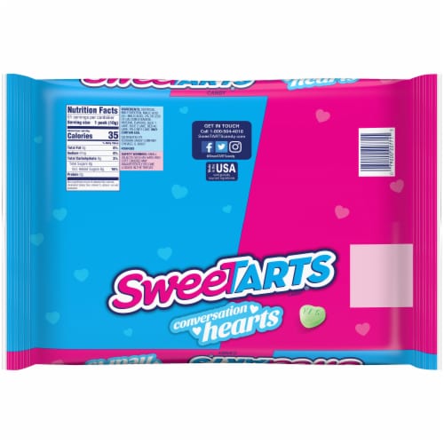 SweeTARTS® Conversation Hearts Valentine Candy Pouches Perspective: back