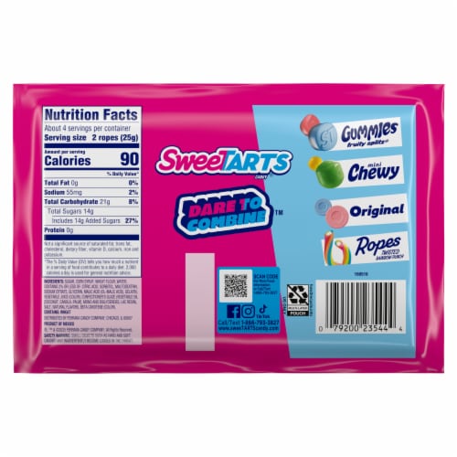 SweeTARTS Cherry Punch Ropes Candy Perspective: back