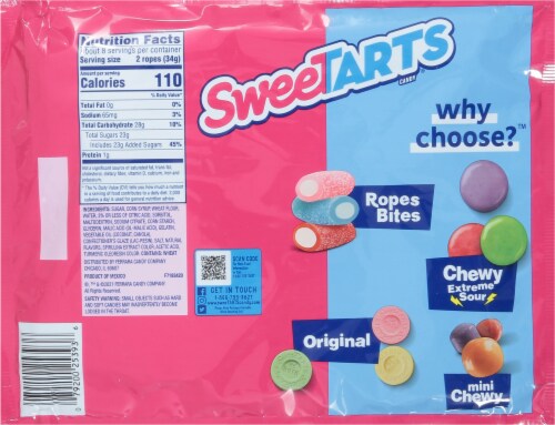 SweeTarts® Sour Apple Soft & Chewy Ropes Candy Perspective: back