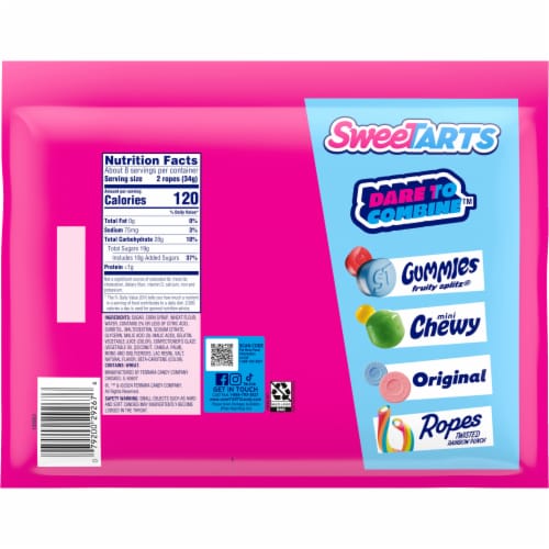 Sweetarts Cherry Punch Ropes Perspective: back