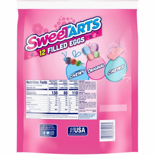 SweeTARTS® Original & Chews Filled Eggs Easter Candy Variety Perspective: back