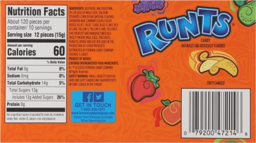Runts® Candy Box Perspective: back