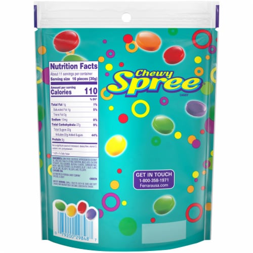 Spree® Chewy Candy Bag Perspective: back