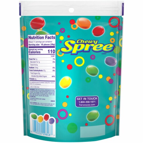 Spree® Chewy Candy Bag Perspective: back