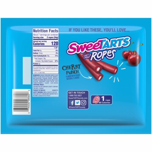 SweeTARTS® Tangy Strawberry Soft & Chewy Ropes Perspective: back