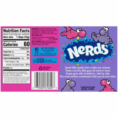 Nerds® Grape and Strawberry Candy Theater Box Perspective: back