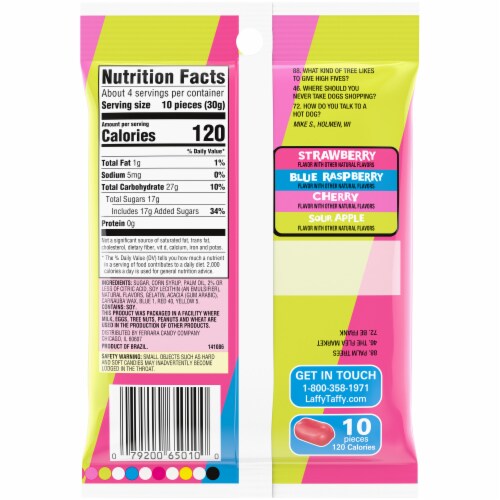 Laffy Taffy® Laff Bites™ Candy Perspective: back