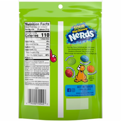 Nerds® Sour Big Chewy Candy Perspective: back
