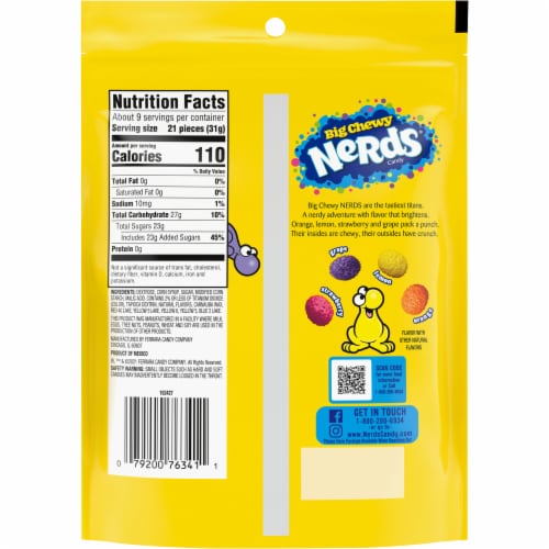 Nerds® Big Chewy Candy Perspective: back