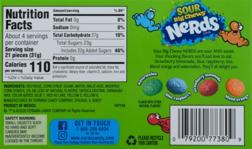 Nerds® Sour Big Chewy Candy Perspective: back