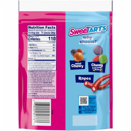 SweeTARTS™ Twisted Mixed Berry Robes Bites Candy Perspective: back