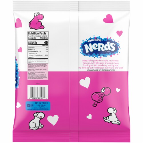 Nerds Strawberry & Punch Valentine's Candy 36 Count Perspective: back