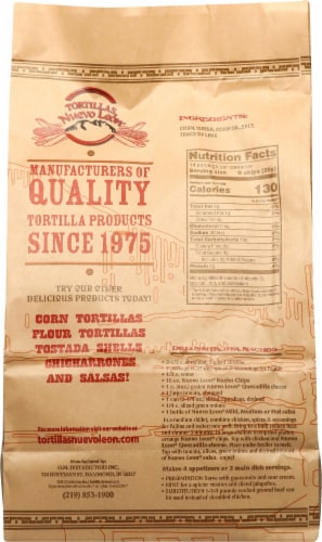 Nuevo Leon® Totopos Nacho Tortilla Chips Perspective: back